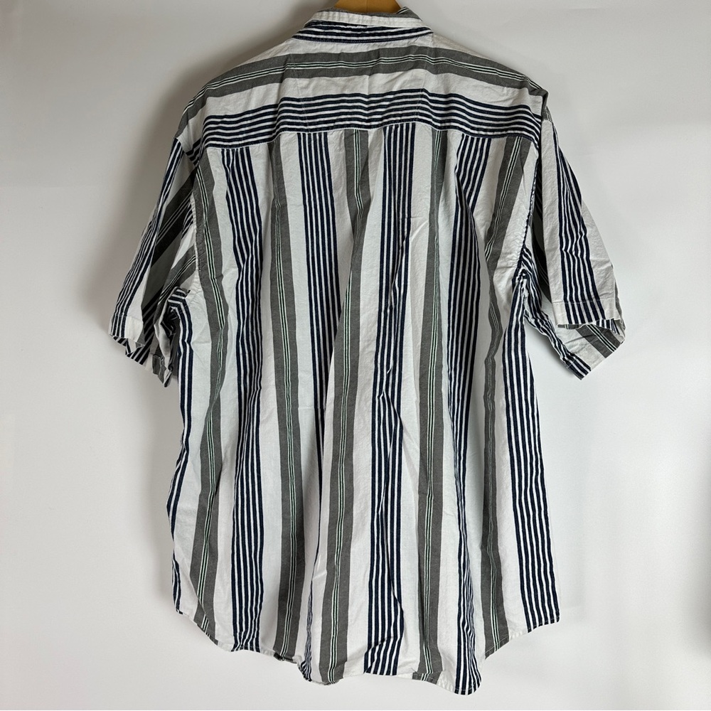 VTG Sierra Pacific Vertical Stripes XL Button Down Short Sleeve‎ Shirt - Picture 3 of 11